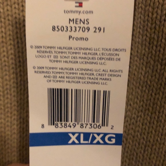 Tommy Hilfiger Men's XL 2009 Sweater NWT sherpa collar 1/4 zip oatmeal color - Picture 4 of 12